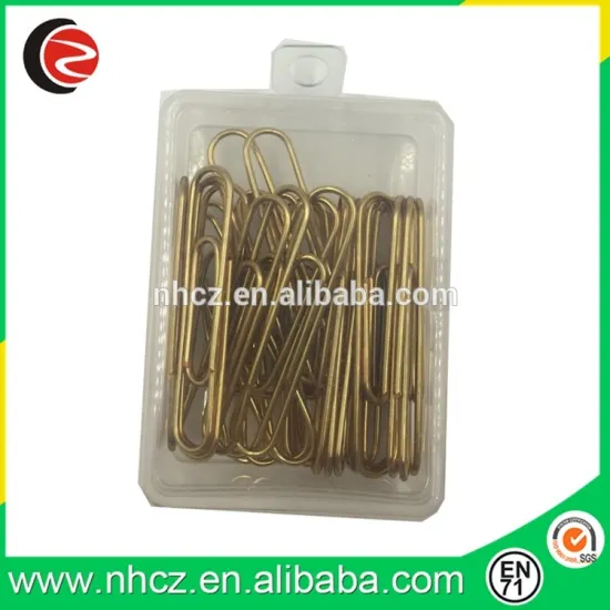 Medium Gold Paper Clips stationery set