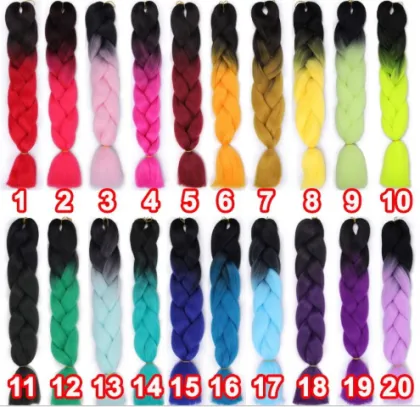Aisi Hair High Quality Jumbo Braiding Hair Extensions Heat Resistant Synthetic Fiber Braiding Hair Extensions