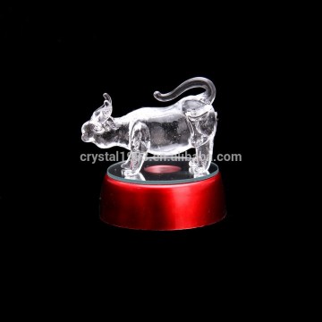 wholesale small size Ox chinese zodiac animal figurines statue crystal gift craft for sale figurine furniture