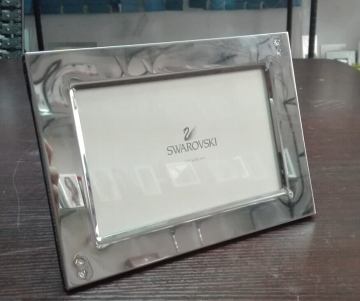 Stainless steel Mirror picture frame with black velvet