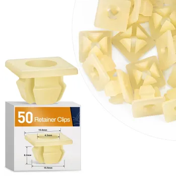 QEEPEI 13/32 Inch Hole License Plate Nuts - Yellow Nylon Snap Rivet Clip for Chevrolet Colorado Malibu