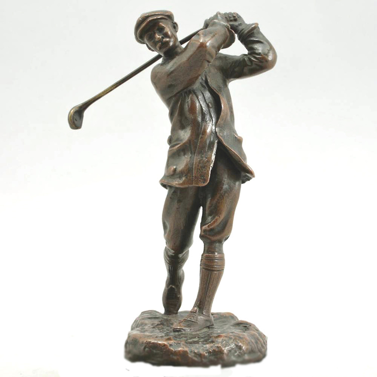 bronze golf statue