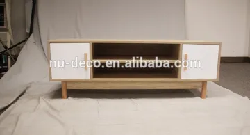 European style wooden tv cabinet, living room simple TV stand wooden furniture