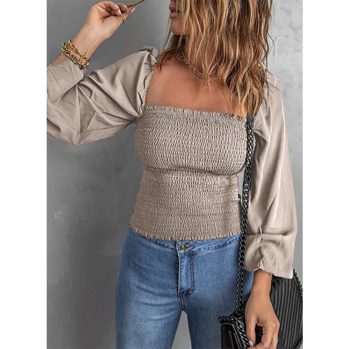 Womens Puff Long Sleeve Blouses