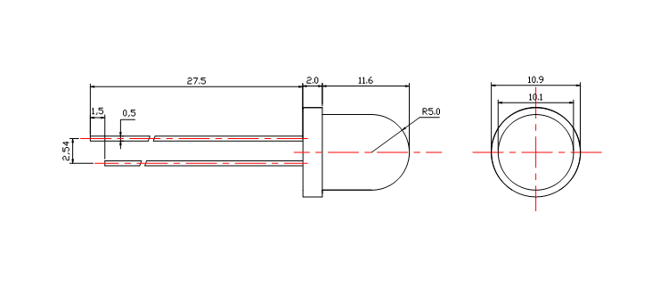 10mm led