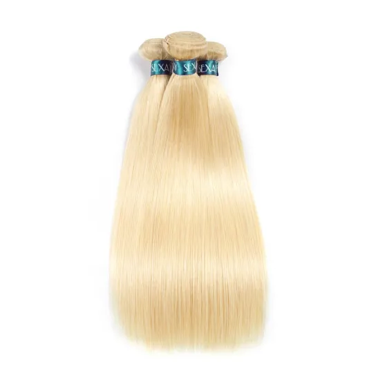 Excellent Quality Brazilian 613 Blonde Color Hair Bundle 100% Unprocessed Virgin Remy Cuticle Aligned Brazilian Hair Bundles