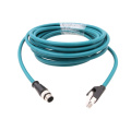 M12 4 PIN D D, кодированный в кабеле RJ45