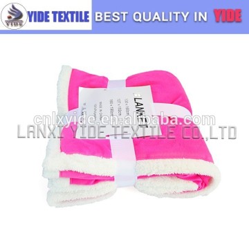 Chinese factory wholesale blankets super soft sofa blanket pink blanket