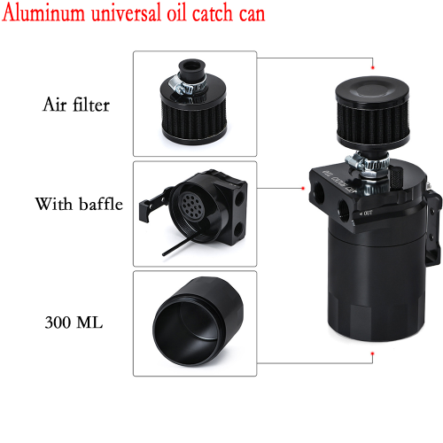 Universal 300ml Oil Catch Can with filter breather