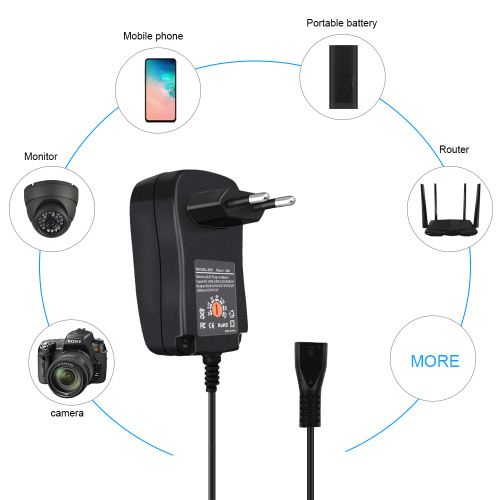 30W Universal Wall Plug-in AC/DC Adapter WithUSB