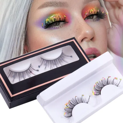 Curl False Butterfly Eyelashes Voluminous Glitter Shiny Cosplay Party Lashes