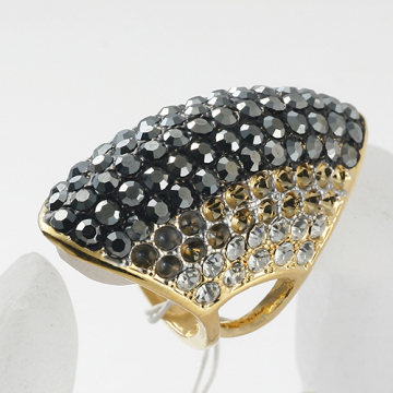 alloy star cut rhinestone imitation crystal engagement rings for women hot sale wholesale jewelry