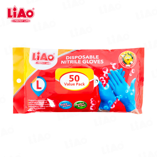 LIAO 50шт одноразовые нитриловые перчатки