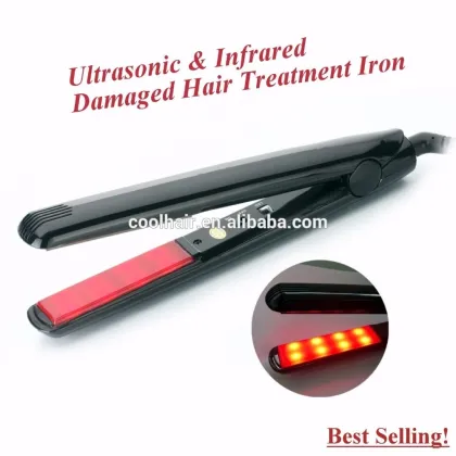 Ultrasonic infrared hair care iron with vibration plates private label available