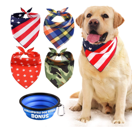 Bandana del cane lavabile 4pcs