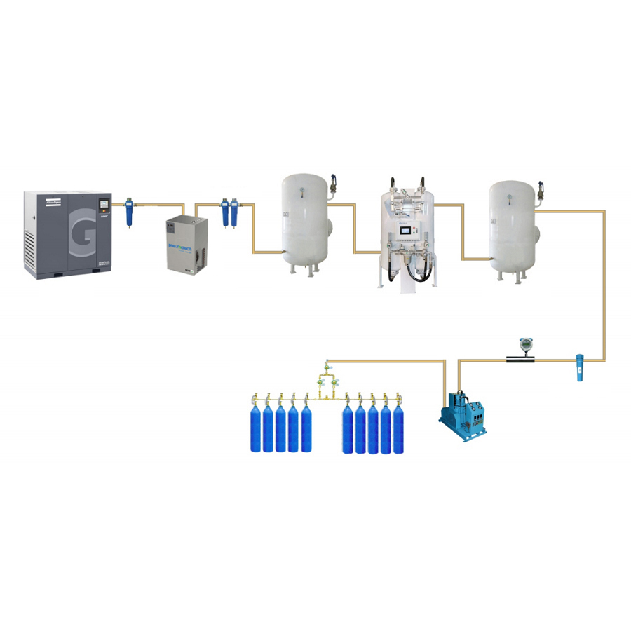 95% purity oxygen generator system