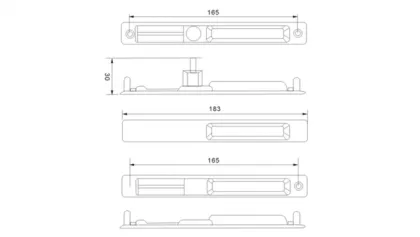 ALUMINIUM DOOR DOUBLE SIDE LATCH LOCK