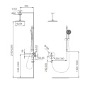 Shower set for concealed installation 35mm ceramic cartridge