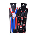 Flag Suspenders 2.5cm Width Elastic Y-back Braces