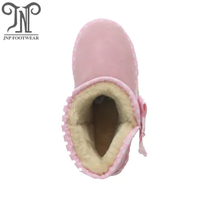 Girls Pink Lace Up Ankle Boots