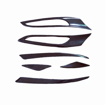 Carbon Fiber M-Style Hood Vent Leaf Panel Decorative Strip for 2017-2020 Ferrari 812 Body Kit