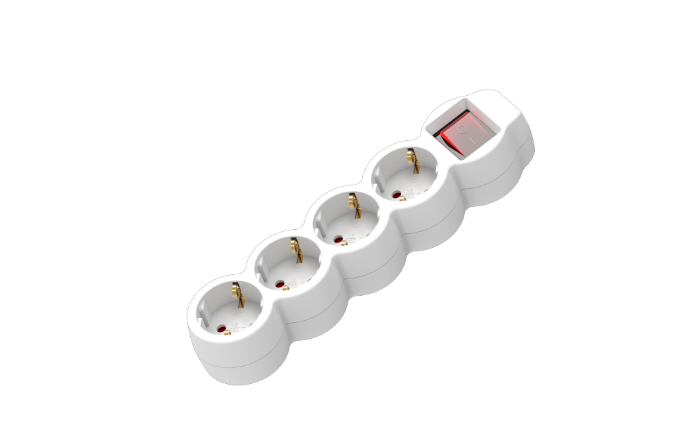 แถบพลังงาน 4 ทางเยอรมันพร้อมการป้องกันเด็ก