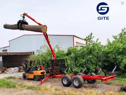 Forestry Machinery: Gite Log Trailers with Cranes and Loaders