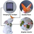 Bunny Holding a Butterfly Solar Light