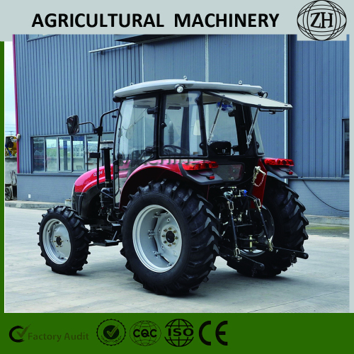 Operación fácil 70HP Tractor de 4 ruedas Tractor de granja con cabina