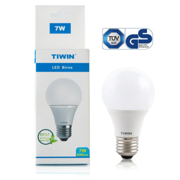 HIGH QUALITY 5700k E27 7W led E27 light bulb CE ROHS TUV&GS