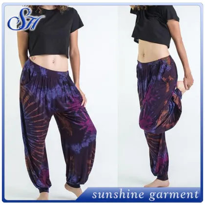 2017 new look tie-dye loose harem pants