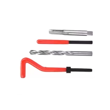 Stainless steel wire insert installation tools on stock