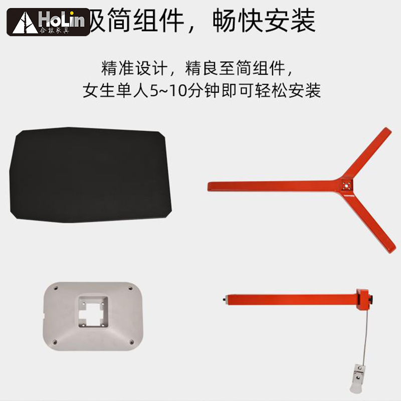 metal contrucation of red .black color of laptop side table