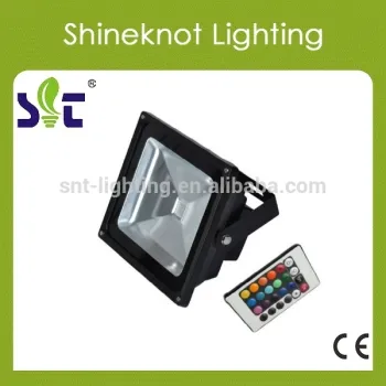 outdoor high power 50w RGB led flood light with remoter in Black or Grey