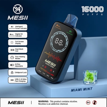 MESII 16000puffs 스마트 화면 ECIG 일회용 기화기