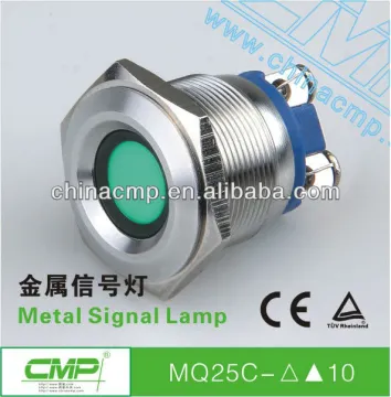 CMP 25mm Diameter Industrial Mechanical metal waterproof led Signal lamp,Green led