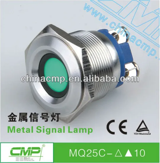 CMP 25mm Diameter Industrial Mechanical metal waterproof led Signal lamp,Green led