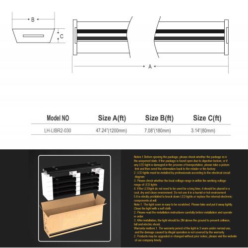 Luz de la tienda LED de 4 pies de venta caliente