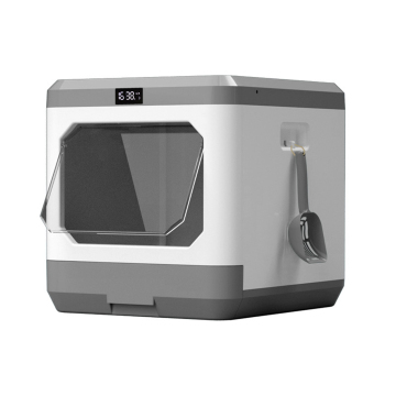 Large Size Closed Toilet with Air Cleaning Semi-Auto Litter Box