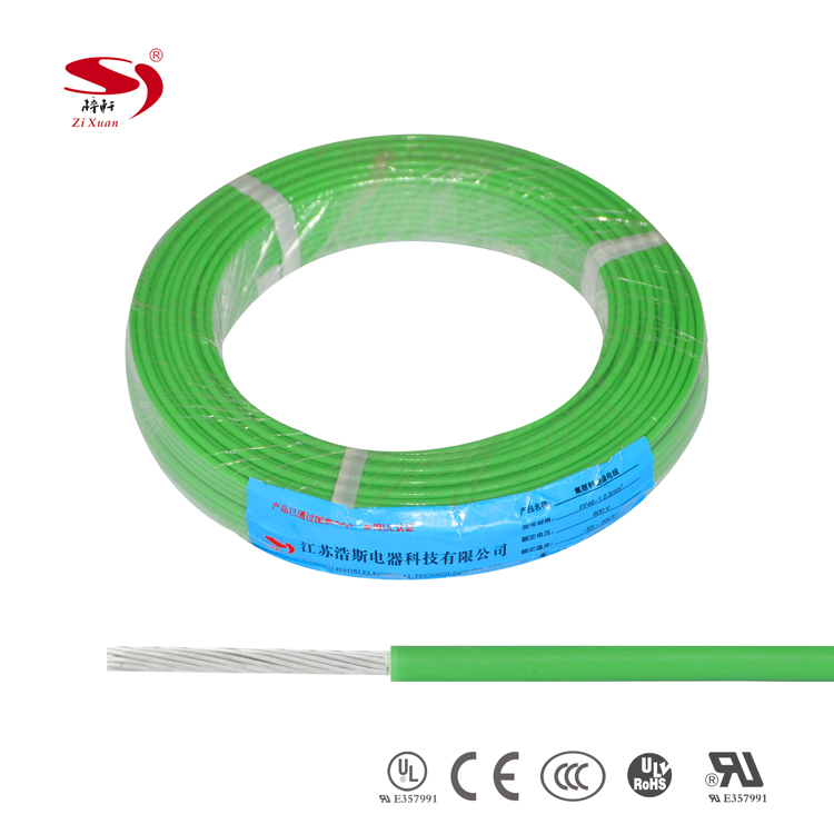 Fluorine plastic insulated wire FF46-1 2.5mm² GREEN01