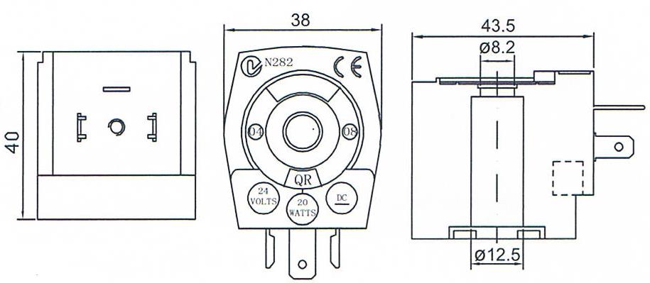 Dimension of BB12039508 Solenoid Coil: