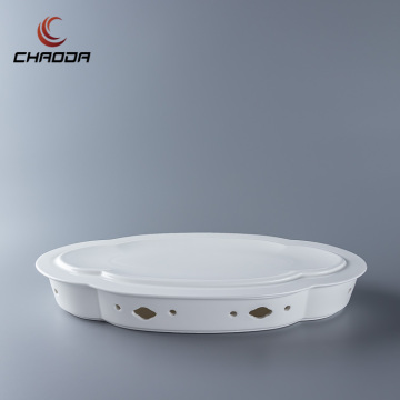 White Ceramic Plate Heater for Restaurants and Hotels
