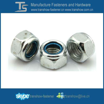 zinc plated steel DIN982 standard heavy hex nylon insert lock nut