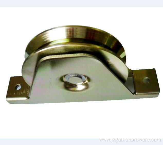 Groove sliding gate wheel with internal bracket