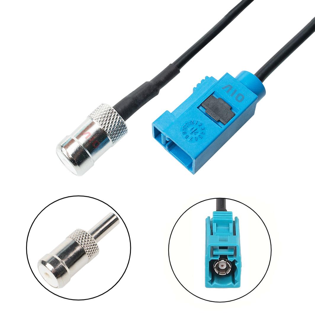 Universal Fakra Female to ISO10599 RG174 Coxial Cable