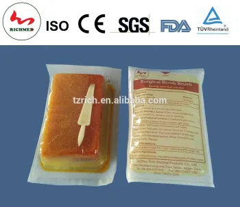 surgical hand brush with Iodine