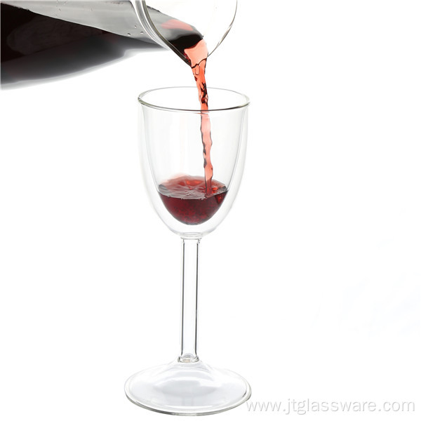 Double Wall Clear Wine Glass Cup