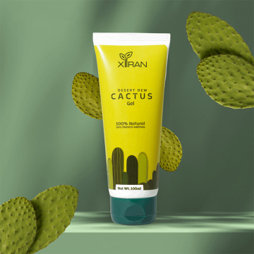 100% Natural Vegan Cactus Face Gel with Vitamin E - Anti-Aging & Soothing Skin Care