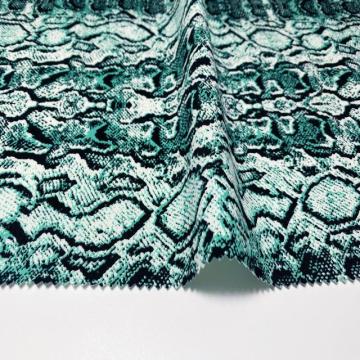 Reactive printed nylon warp stretch Bengaline fabric tights