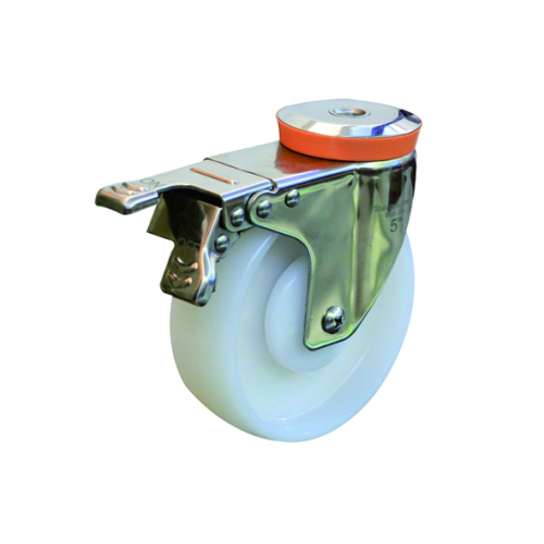 Stainless Steel Casters European Style hole Top Brake